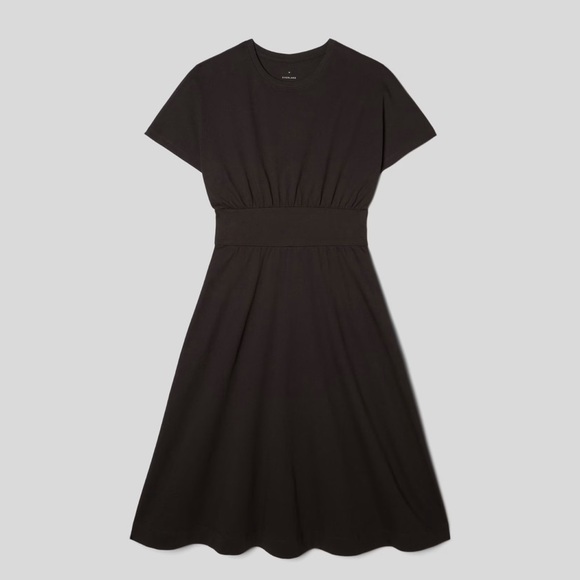 Everlane Organic Cotton Waisted Dress Black Small New With Tag Womens - Picture 8 of 8